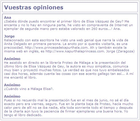 Elisavazquez -opiniones